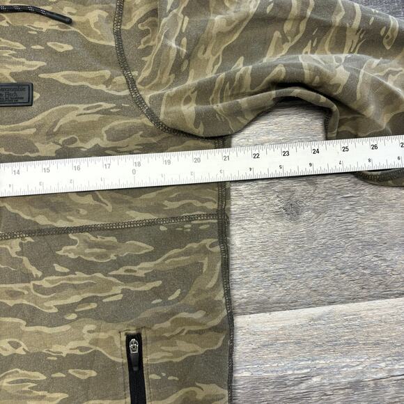 Abercrombie & Fitch Green Camouflage Mens Small Full Zip Drawstring Camo Hoodie - Picture 6 of 8